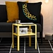 suqare coffee table metal glass